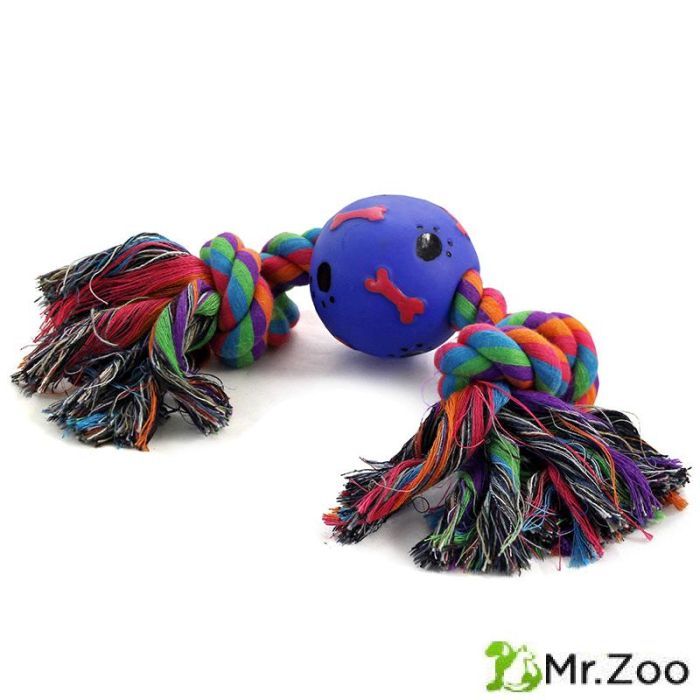 Triol (Триол) "Веревка, 2 узла и мяч" игрушка для собак
