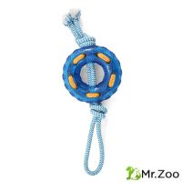 Triol (Триол) "Кольцо с верёвкой" из термопластичной резины игрушка для собак 120/320 мм