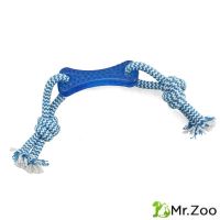 Triol (Триол) "Кость с верёвкой" из термопластичной резины игрушка для собак 85/280 мм