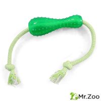 Triol (Триол) "Кегля с верёвкой" из термопластичной резины игрушка для собак 115/380 мм