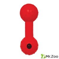 Triol (Триол) "Гантель с колокольчиком" игрушка для собак из цельнолитой резины, 115 мм