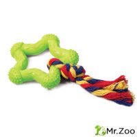Triol (Триол) "Звездочка с веревкой" игрушка для собак из цельнолитой резины, d75/150 мм