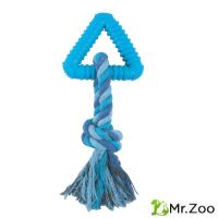 Triol (Триол) "Треугольник с веревкой" игрушка для собак из цельнолитой резины, 80/160 мм