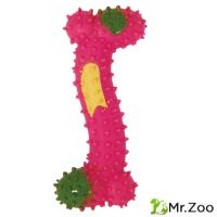 Triol (Триол) "Кость шипованная разноцветная" игрушка для собак из цельнолитой резины, 105 мм