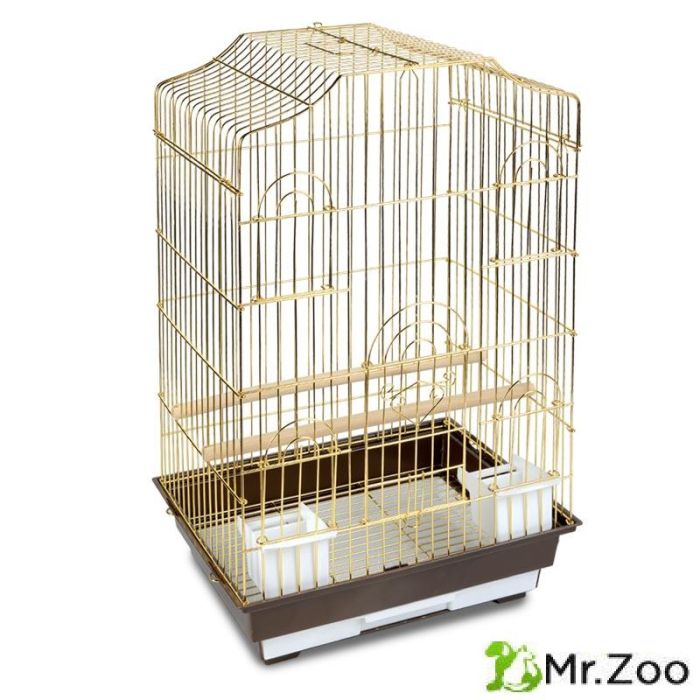 Клетка для птиц Triol 6112G, золотой/коричневый, 46.5х36х71 см