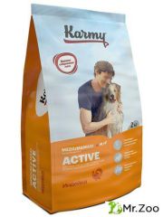 Корм для собак средних и крупных пород Karmy Activ Medium & Maxi с повышенным уровнем физической активности, индейка