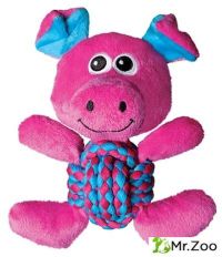 Kong (Конг) Weave Knots Свинка игрушка для собак, средняя 22*20 см