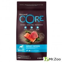 Беззерновой корм для собак средних и крупных пород Wellness Core Adult Medium & Large Ocean, лосось с тунцом
