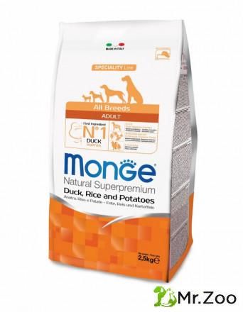 Monge (Монже) Dog Speciality корм для собак всех пород утка с рисом и картофелем