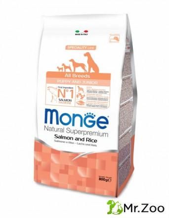 Monge (Монже) Dog Speciality Puppy&Junior корм для щенков всех пород лосось с рисом