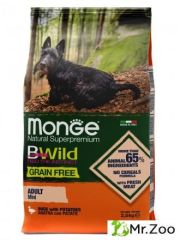 Monge (Монже) Dog BWild Grain Free Mini Adult Anatra беззерновой корм для собак мелких пород, мясо утки с картофелем 2,5 кг