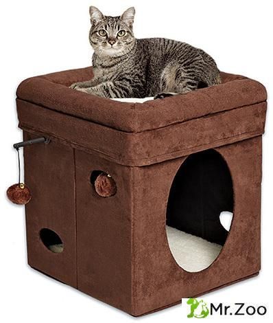 Midwest (Мидвест) Currious Cat Cube домик для кошек складной 38,4х38,4х42 см