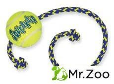 Kong (Конг) Air "Теннисный мяч" игрушка для собак с канатом, средний