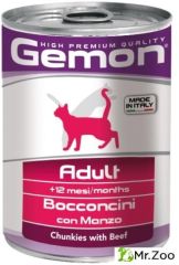Gemon (Гемон) Cat консервы для кошек кусочки говядины 415 гр