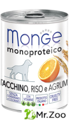 Monge (Монже) Dog Monoproteico Fruits консервы для собак, паштет 400 гр
