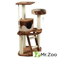 Игровой комплекс для кошек Triol TM07, бежевый/коричневый, 55*55*120 см