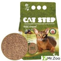 Наполнитель комкующийся растительный для кошек Cat Step Olive Original, 5 л