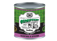 ZooRing корм консервированный для собак Сочные кусочки мяса в желе «Фермерские» Телятина и кролик