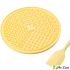 Лизательный коврик Mr.Kranch для медленного поедания силиконовый диаметр 20 см желтый с лопаткой