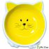 Миска Mr.Kranch керамическая для кошек Мордочка кошки на ножках 100 мл желтая