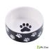 Миска Mr.Kranch керамическая для собак 420 мл черная с лапками