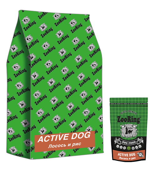 ZooRing Active Dog Лосось  и рис 26/15