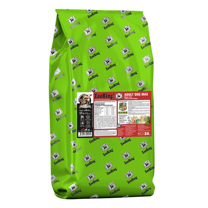 ZooRing ADULT DOG MAX Мясной Микс с рисом и пастернаком