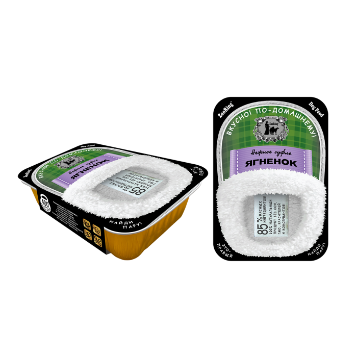 ZooRing корм консервированный для собак Суфле Ягнёнок