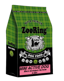 ZooRing Mini Activ Dog Мясо молодых бычков (24/12) с глюкозамином