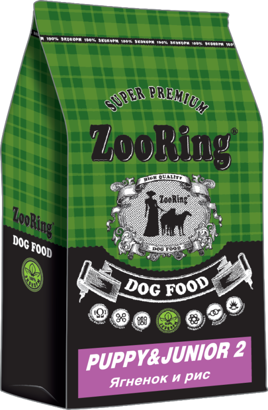 ZooRing Puppy&Junior-2 Ягненок и рис с пробиотиками (24/12)