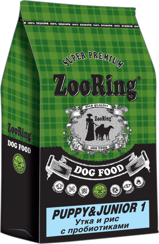 ZooRing Puppy1 Утка и рис с пробиотиками